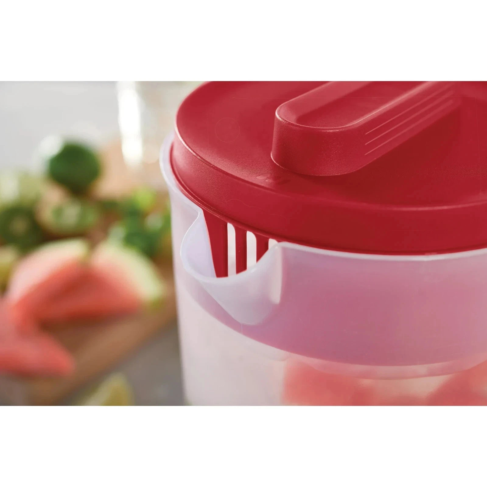 1 Gallon Plastic Water Juice Pitcher with Multifunction Lid, BPA-Free