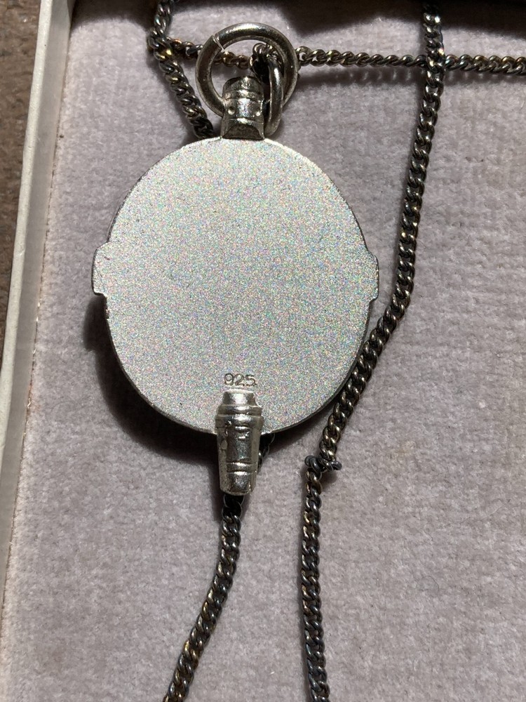 WW2 Occupation 4th Infantry Division Souvenir Key Charm Necklace Sterling