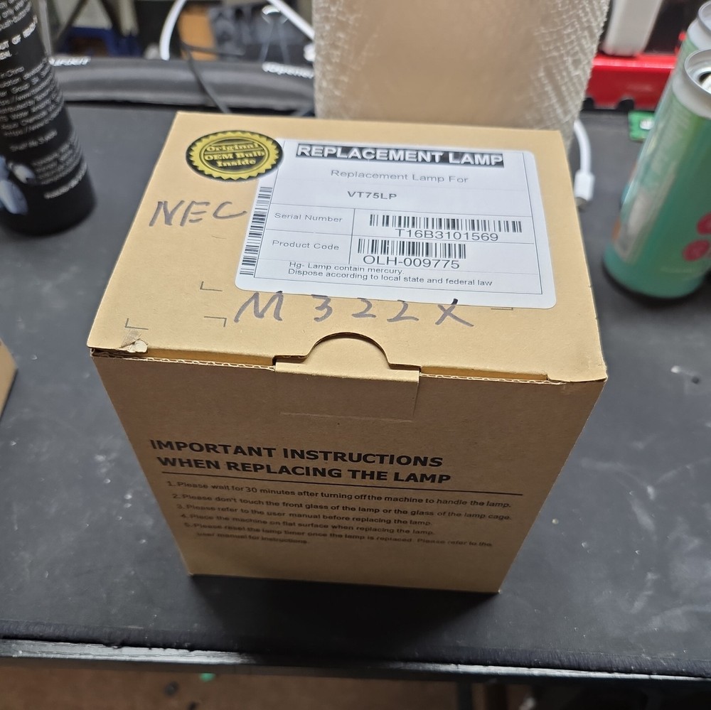 Genuine NEC VT75LP Replacement Projector Lamp Unit - VT75LP