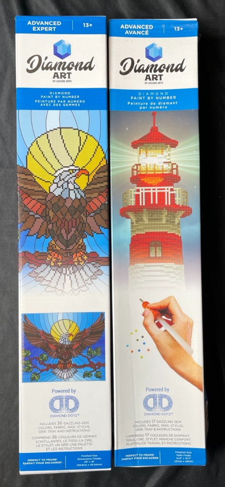 Large Multi-Craft Bundle Table Easel Paint Set Looms Diamond Art String Art Kits