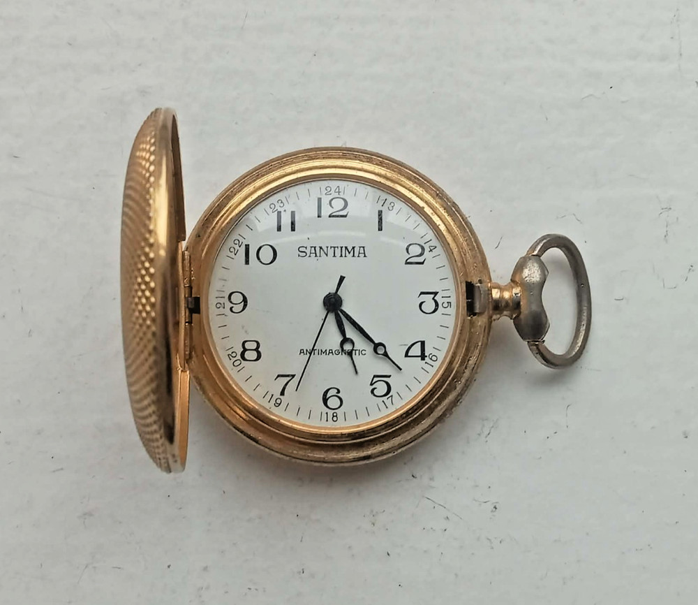 Vintage Santima Full Hunter Pocket Watch