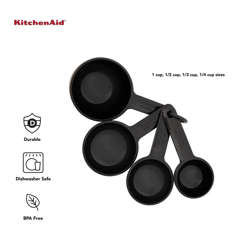 KitchenAid Universal Measuring Cup Set, 4-Piece, Black