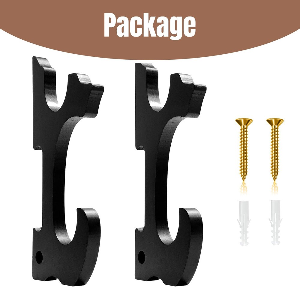 2/Set Sword Hook Wall Mount Samurai Sword Hanger Display Holder Adjustable fo...