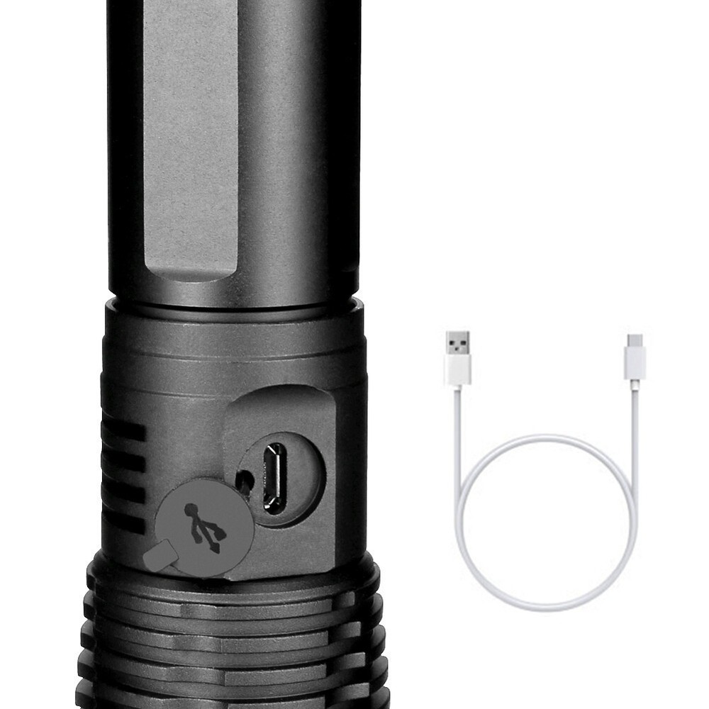 Super-Bright 90000LM LED Tactical Flashlight With Rechargeable Battery