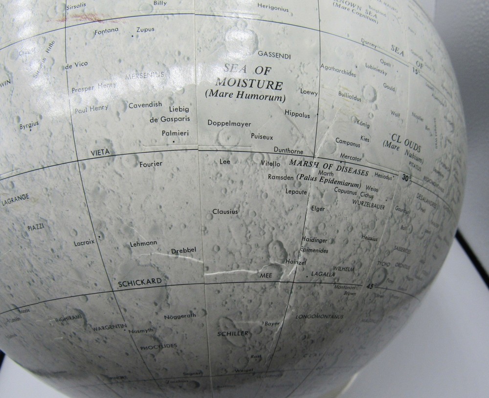 Vintage Replogle Lunar Globe 12” diameter sphere map moon