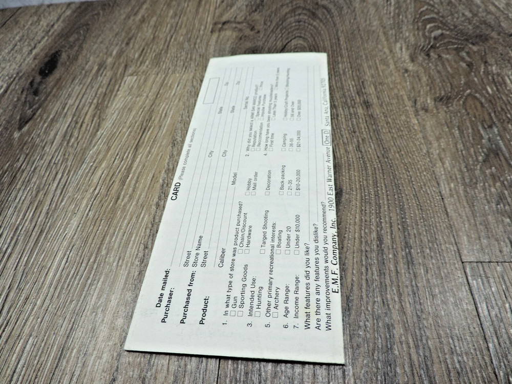 EMF Welcome To Muzzeloading! Pamphlet