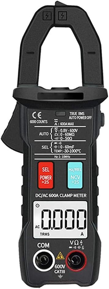 Digital Clamp Meter Professional 6000 Multimeter AC DC 600A Ohm Capacitance TEMP