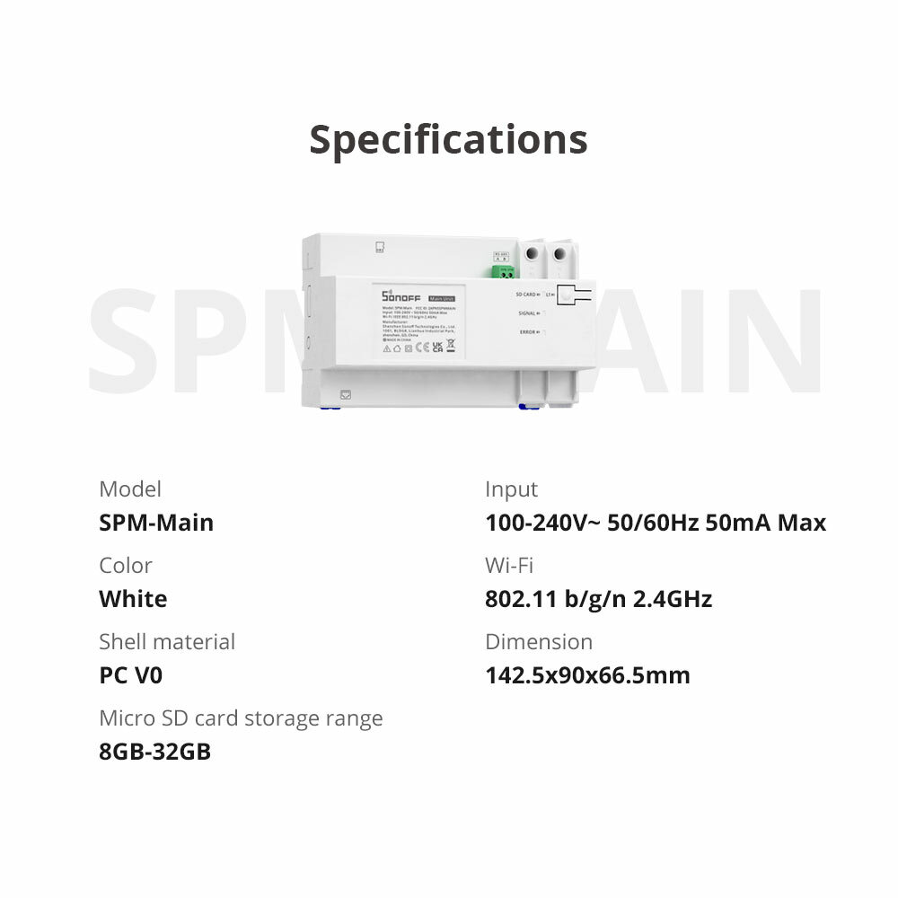 SONOFF Wifi Smart Stackable Power Consumption Metering RS-485 Relay Switch