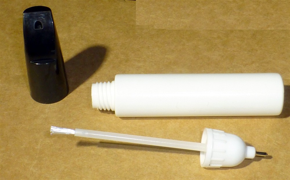 5 empty Combo auto paint scratch chip touchup brush and fine point pens