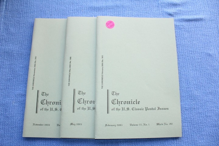 The Chronicle of US Classic Postal Issues Partial year 2003 BlueLakeStamps Great
