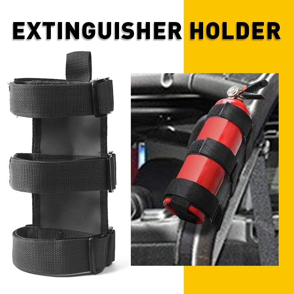 US Fire Extinguisher Car Mount Holder Bracket Adjustable Compatible For Jeep UTV