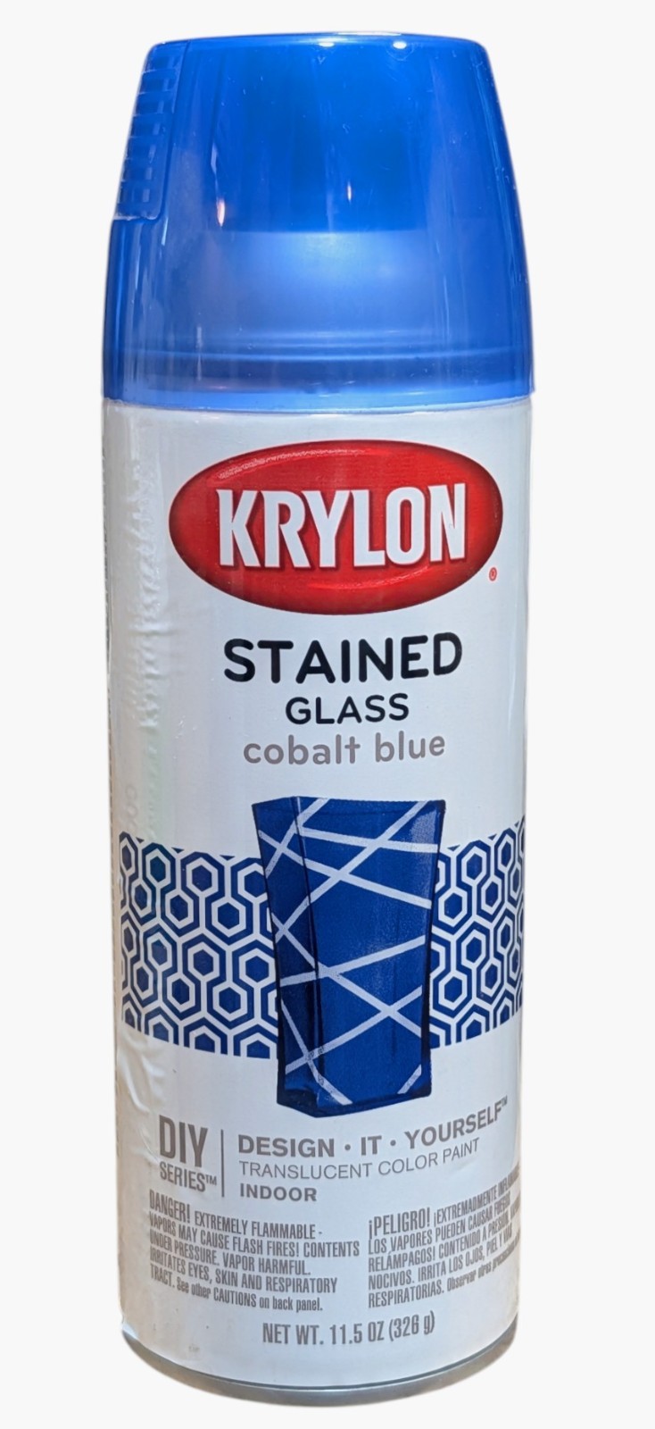 Krylon Stained Glass Cobalt Blue - Translucent Indoor Spray Paint - 11.5 Oz.