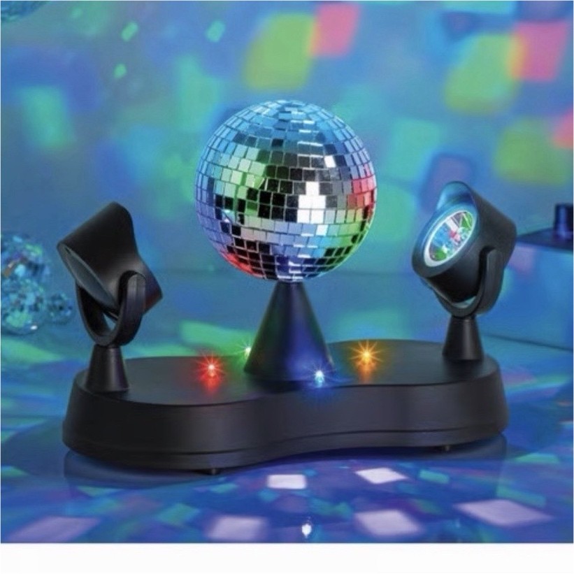 West & Arrow Rotating Multicolor LED Mirror Ball USB-Powered