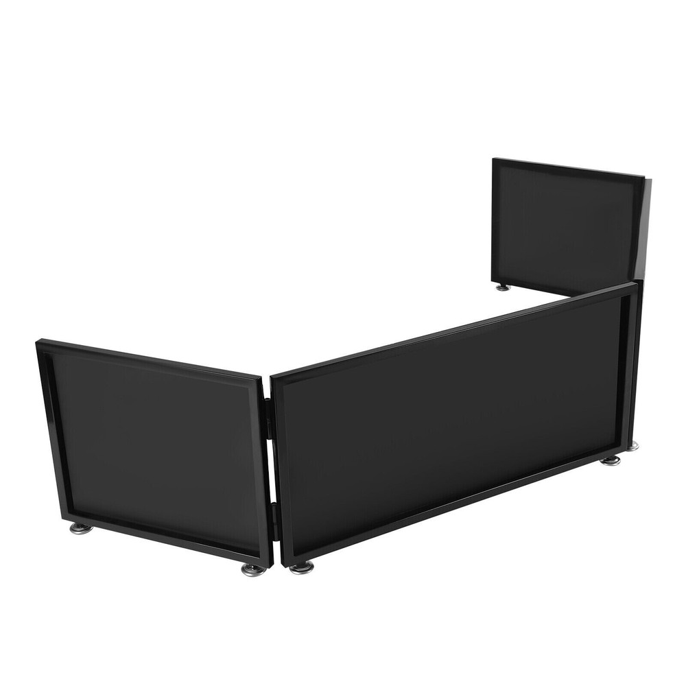 Portable 4-Section Foldable DJ Booth Cover with Projection Screen