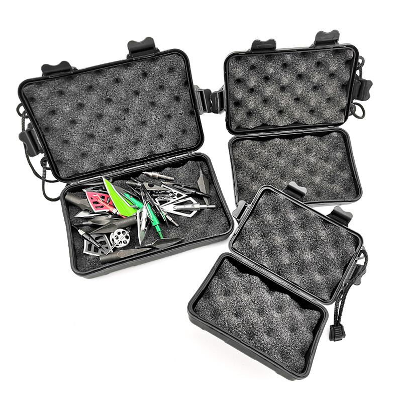 Archery Storage Box Broadhead Arrowheads Nocks Points Protector Sponge Portable