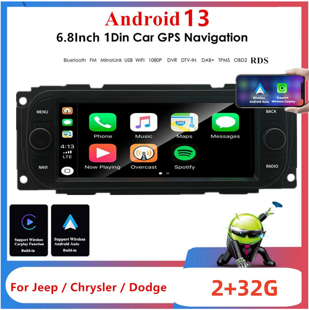 Touch Screen Car Radio Player BT SWC W/Cam Fit For Chrysler PT Cruiser 2000-2006