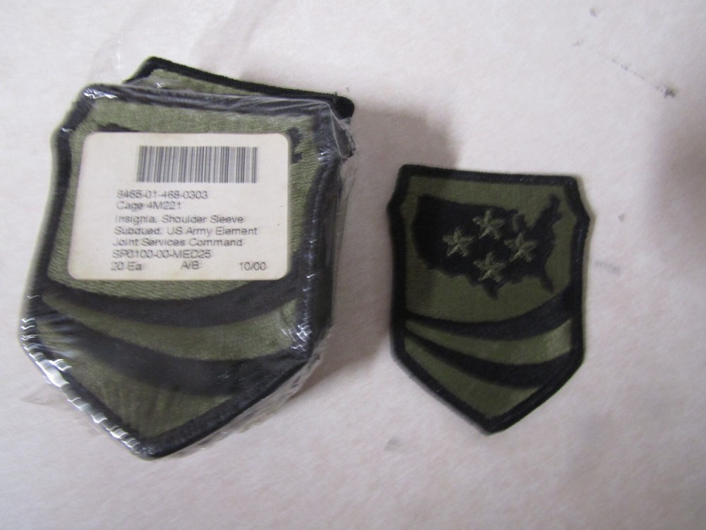 MILITARY PATCH SEW ON SUBDUED US ARMY ELEMENT JOINT SERVICES COMMAND SHOULDER SL