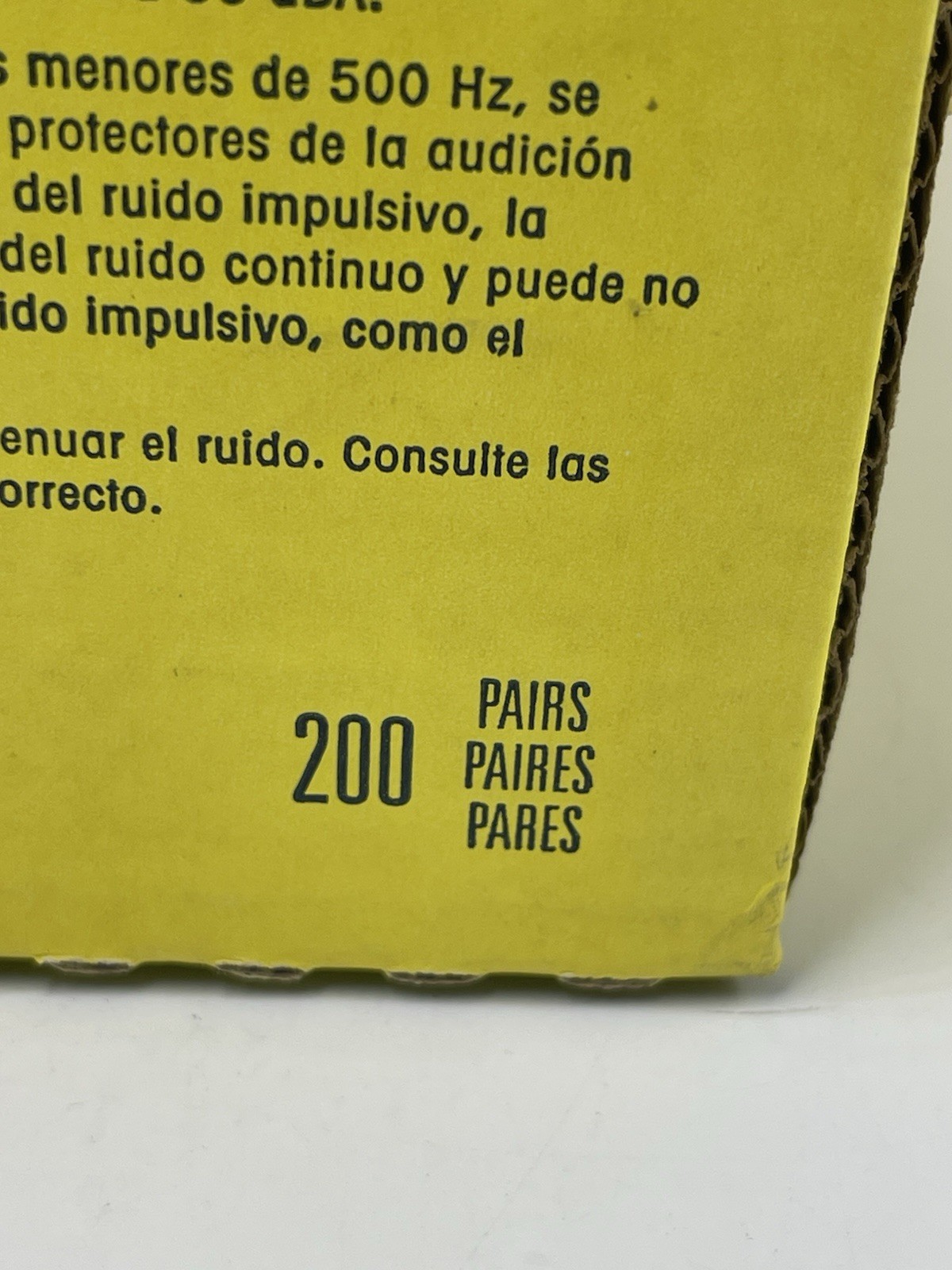 200 PCS 3M E-A-RSOFT FX EARPLUGS 312-1261 YELLOW WRAPPED UNCORDED CLASS 5