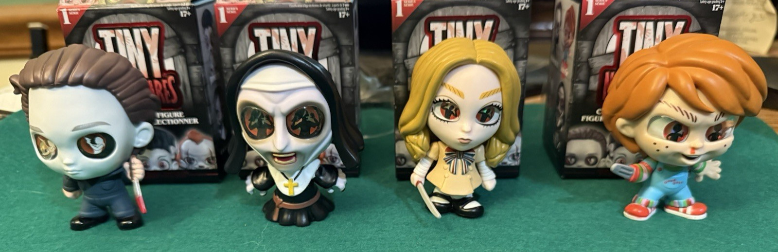 Tiny Nightmares Terrif-Eyes Lot of 4 Michael Myers Nun Chucky Megan JUST PLAY