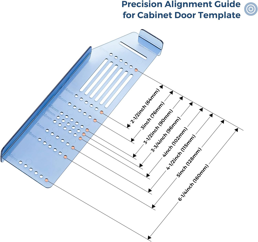 Kitchen Cabinet Pulls Installation Jig Drill Mounting Template for Cabinet Knobs