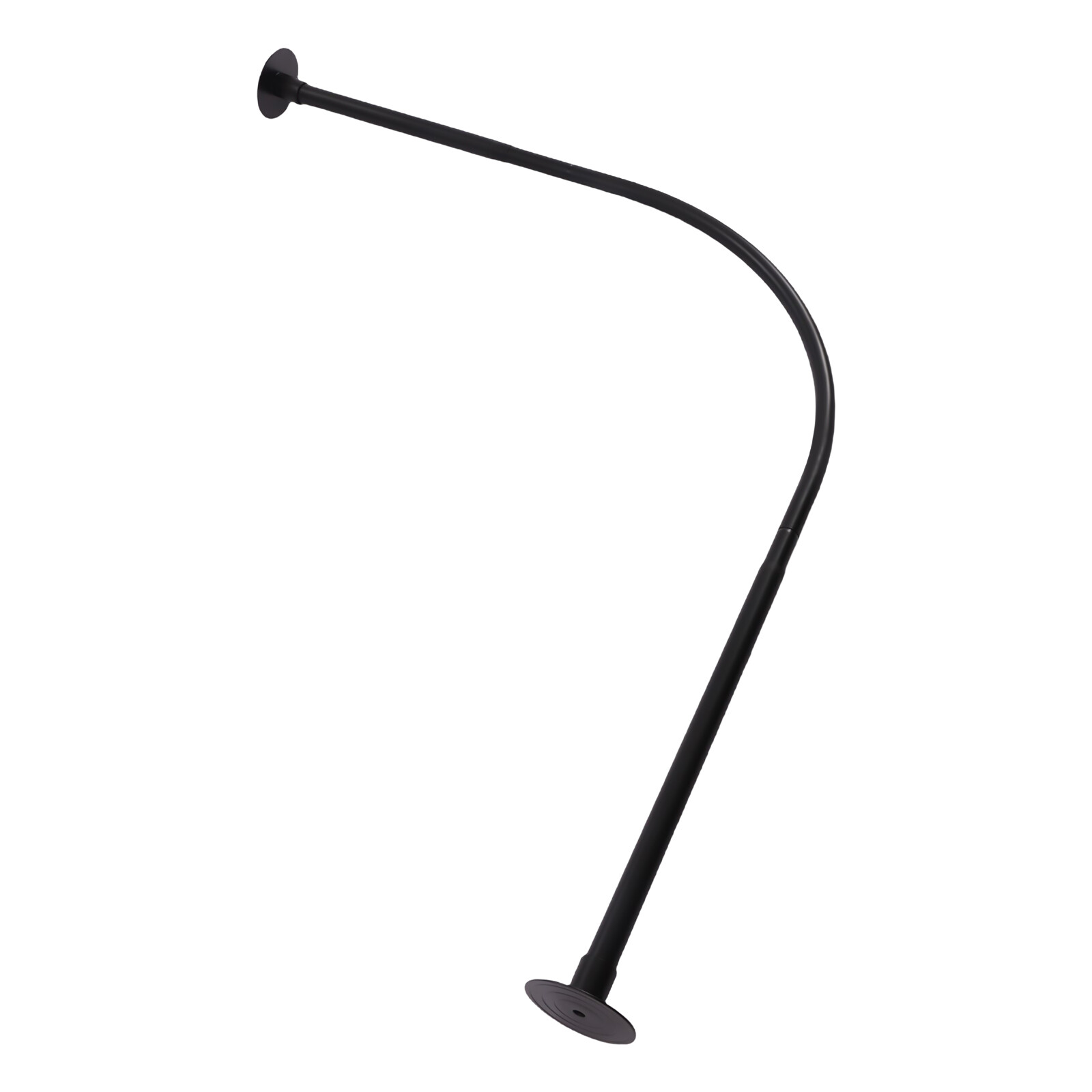 Adjustable L Shaped Shower Curtain Rod Stainless Steel Bathroom Shower Pole Rail