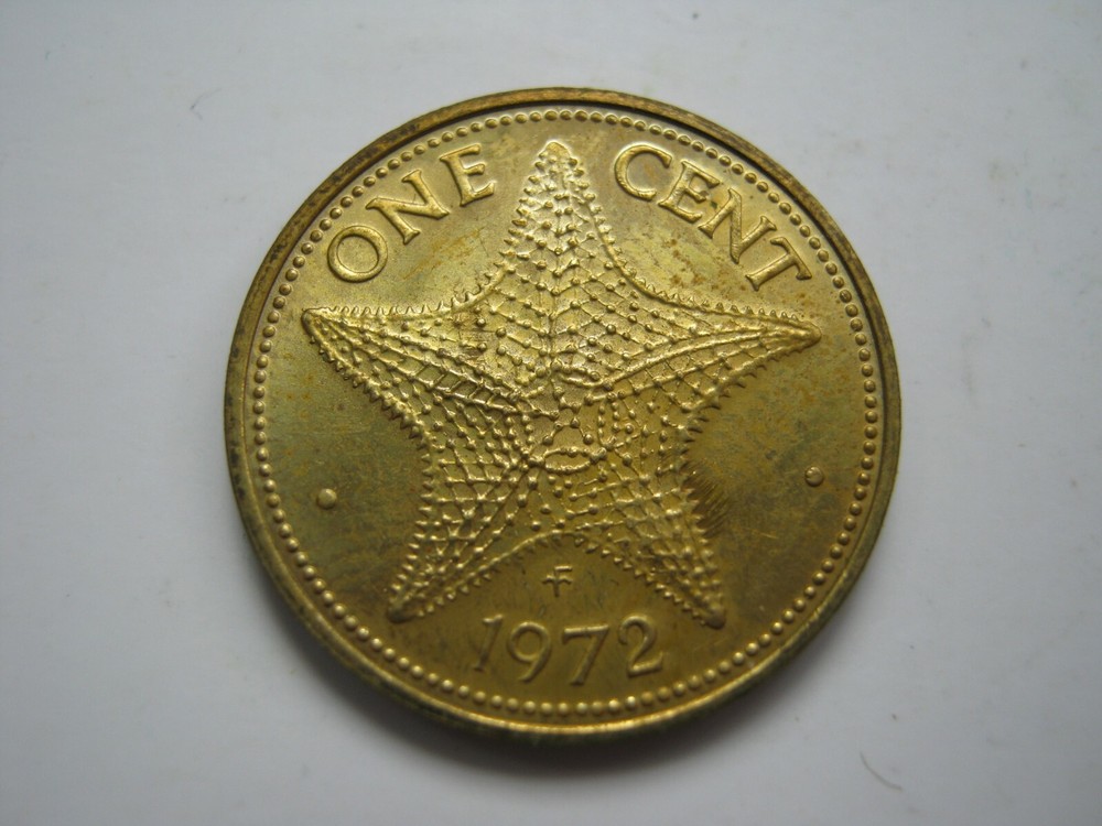 Bahama Islands 1972 nickel brass One Cent A UNC