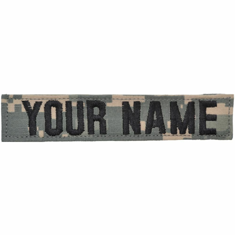 Single Custom Name Tape w/ Hook Fastener Backing - ACU
