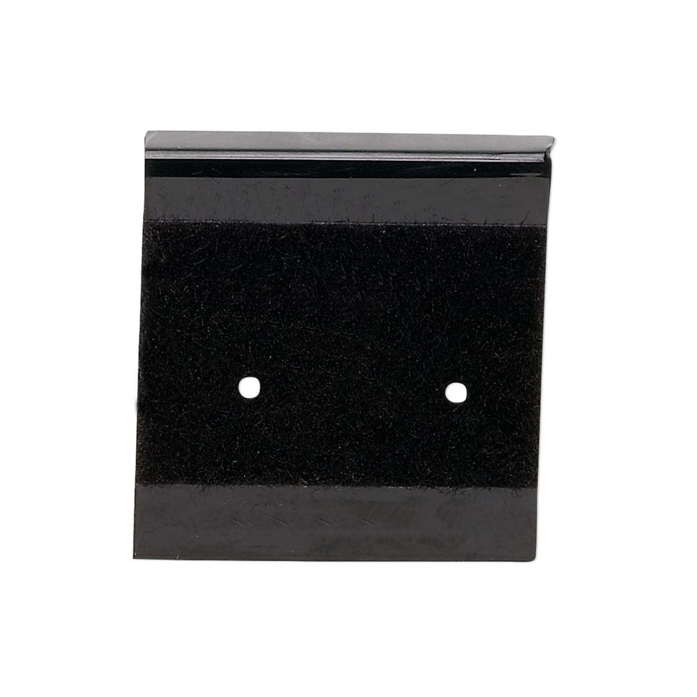 100 Black Flocked Plastic 1" Square Hanging Earring Display Cards