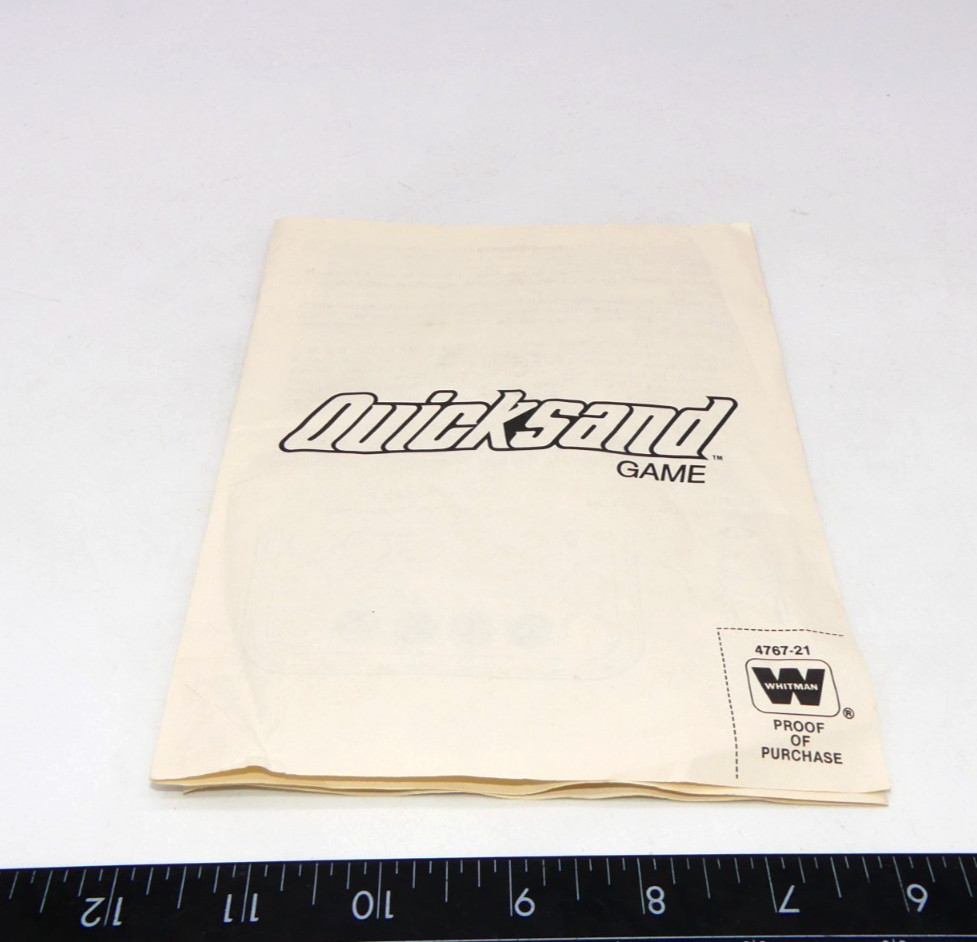 1981 Quicksand Board Game  Replacement Part Only Whitman