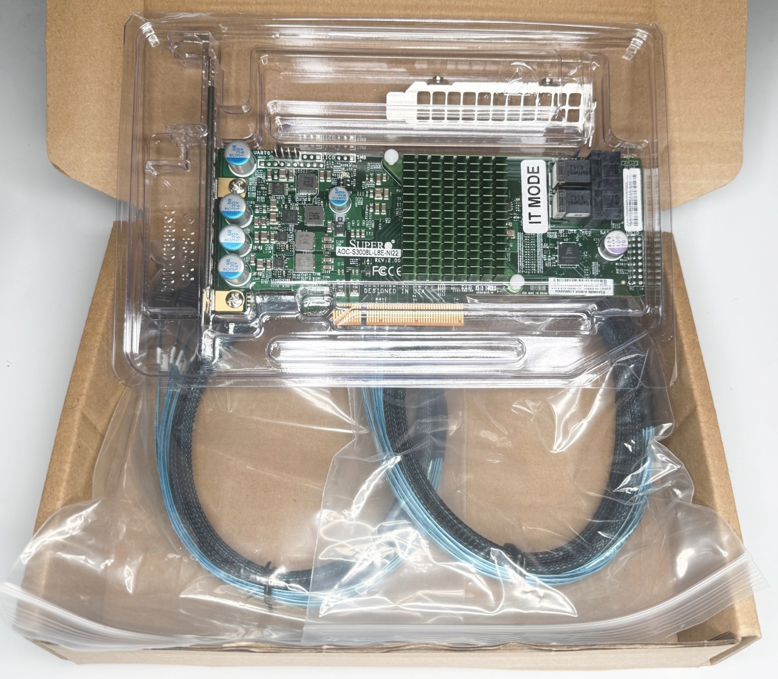Supermicro AOC-S3008l-L8E-N122 12G HBA IT mode ZFS FreeNAS unRAID 2*SATA cable