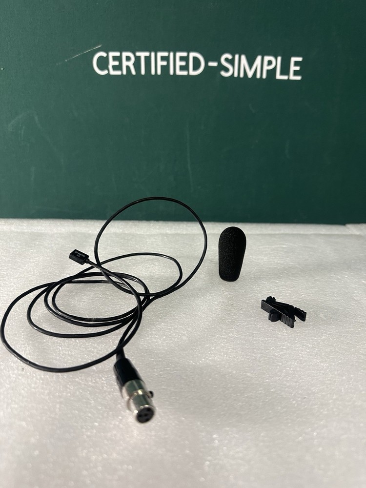 Shure WL93 Lav Mic – Compact, Clear Sound, Includes Clip & Windscreen.