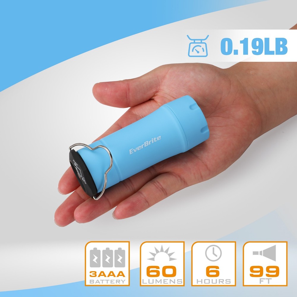 EverBrite 2PC Mini Torch 2-in-1 Portable LED Lantern Flashlight 3 Lighting Modes