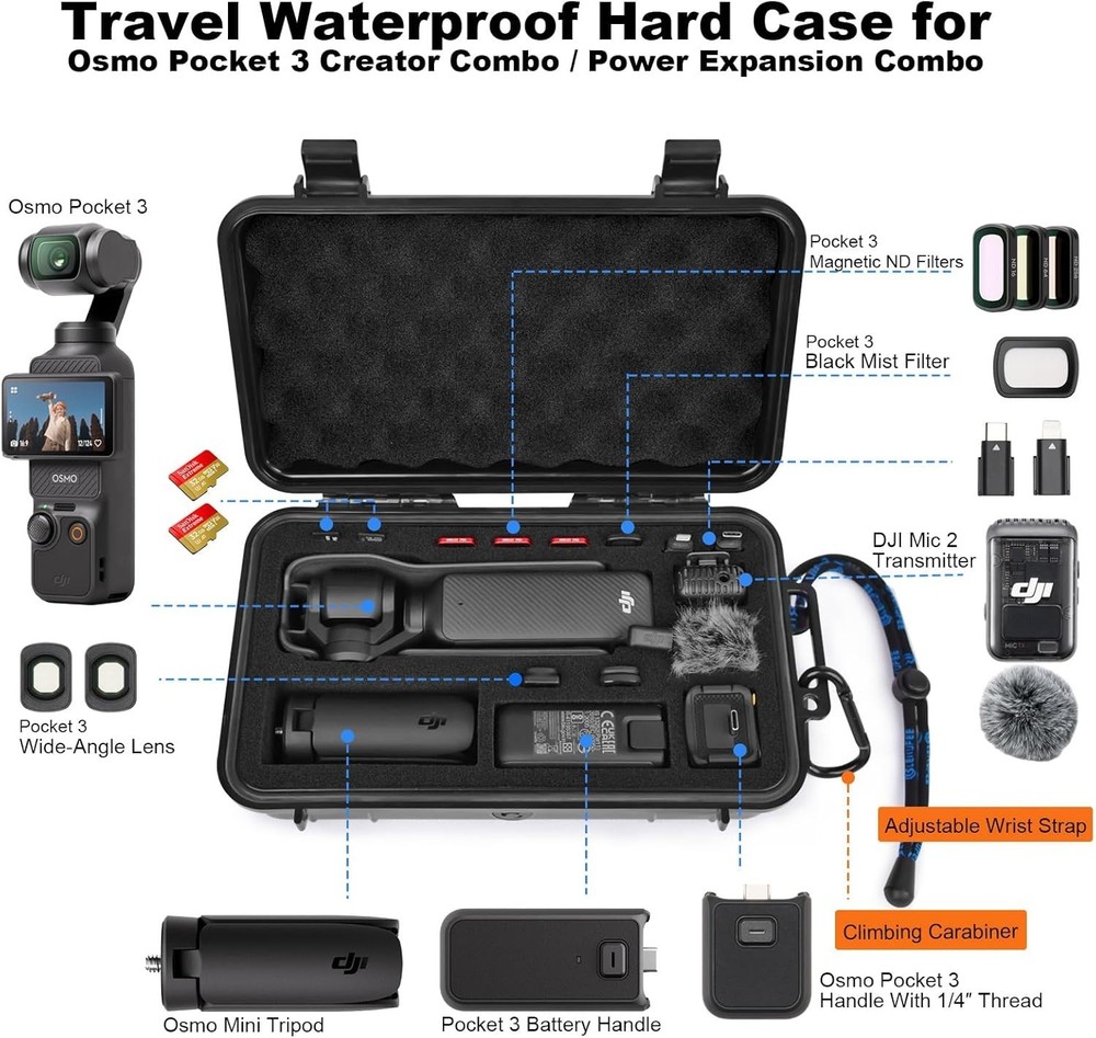 Lightweight Waterproof Case for DJI Pocket 3