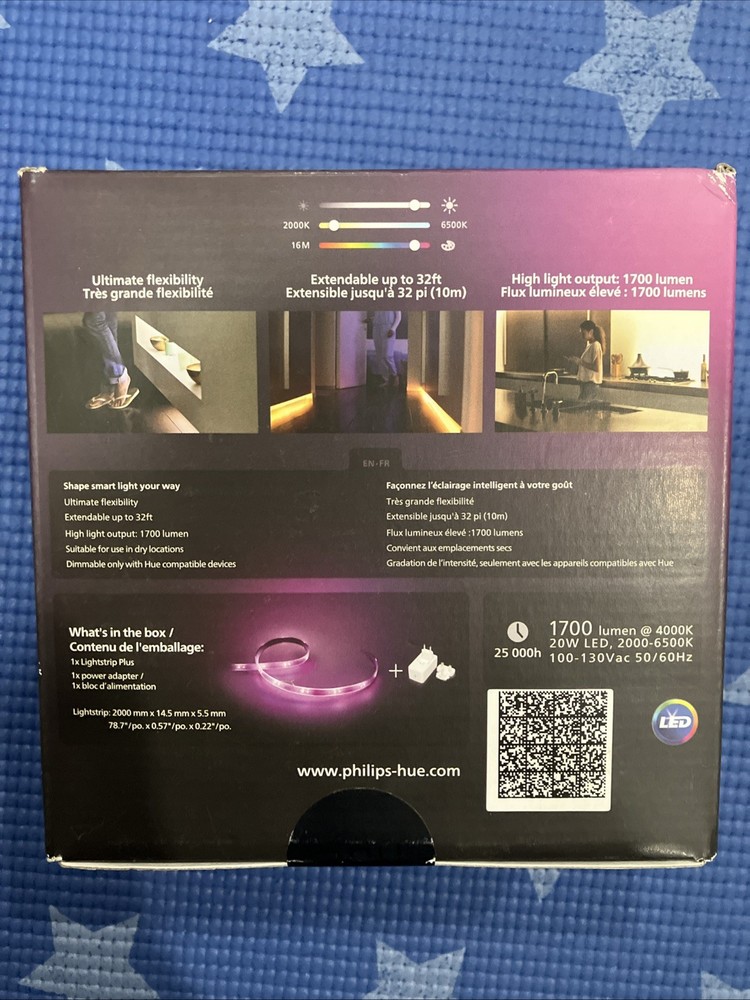 Philips Hue Lightstrip Plus V4 2m Base Kit - Multicolor New