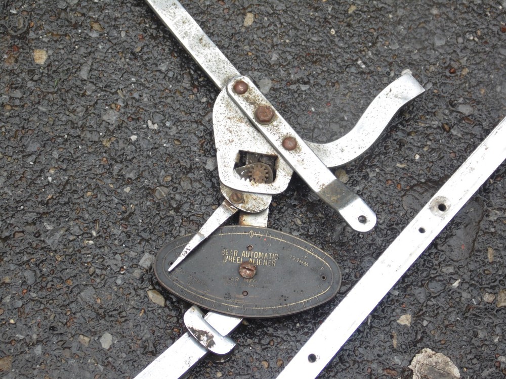 Vintage Bear Wheel Aligner Alignment Tool and Sign