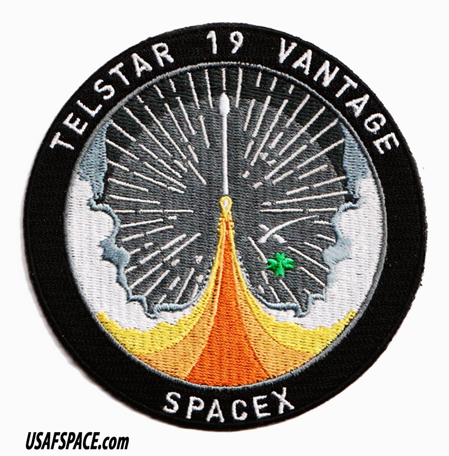 Authentic TELSTAR 19 VANTAGE SPACEX FALCON-9 Launch - Mission Employee PATCH