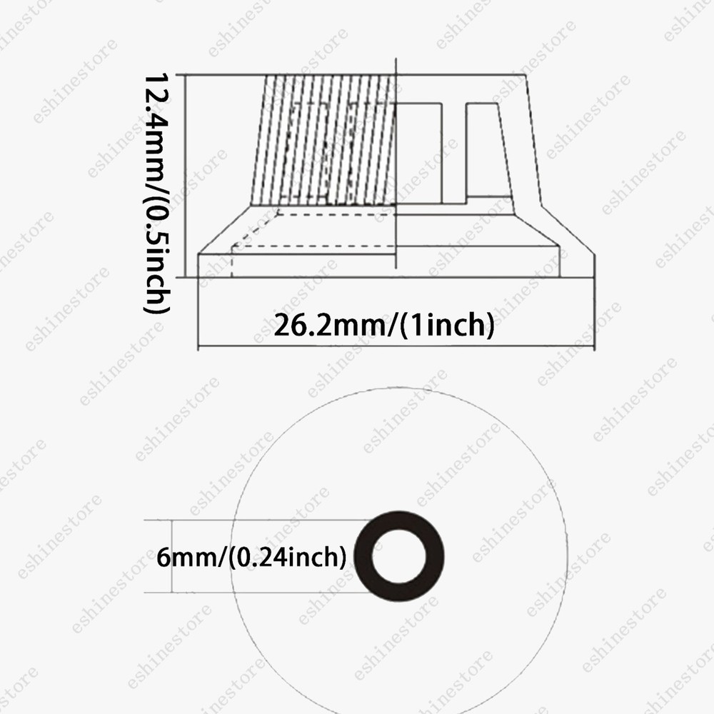3 Pcs Transparent Number ST Guitar Knobs Volume Tone Knob fits Stratocaster