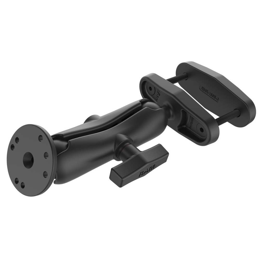 RAM-101U-247-3  RAM 3" Square Post Clamp Mount with Round AMP...