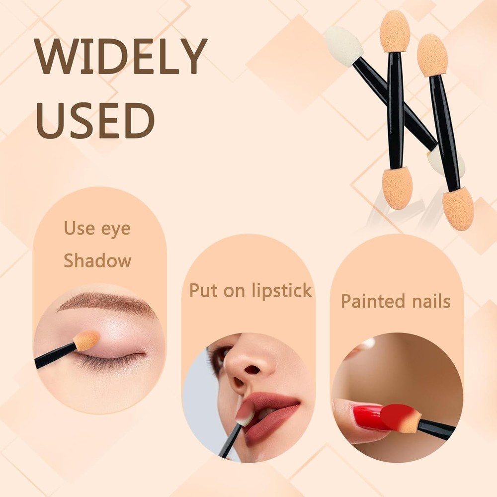 50PCS Disposable Eyeshadow Applicators,Sponge Tips Eye Shadow Applicator Sticks