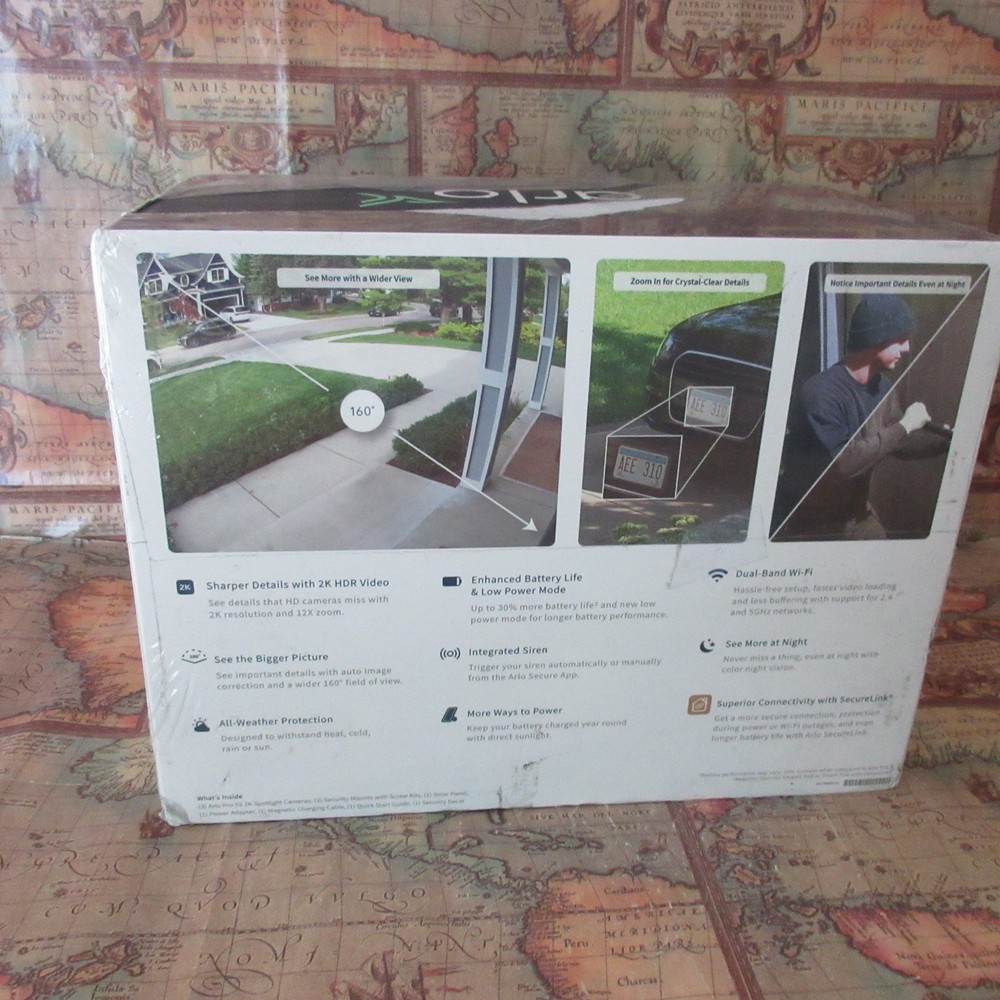 Arlo Pro 5S 2K Spotlight Camera 3 Pack With Solar Panel VMK4360P