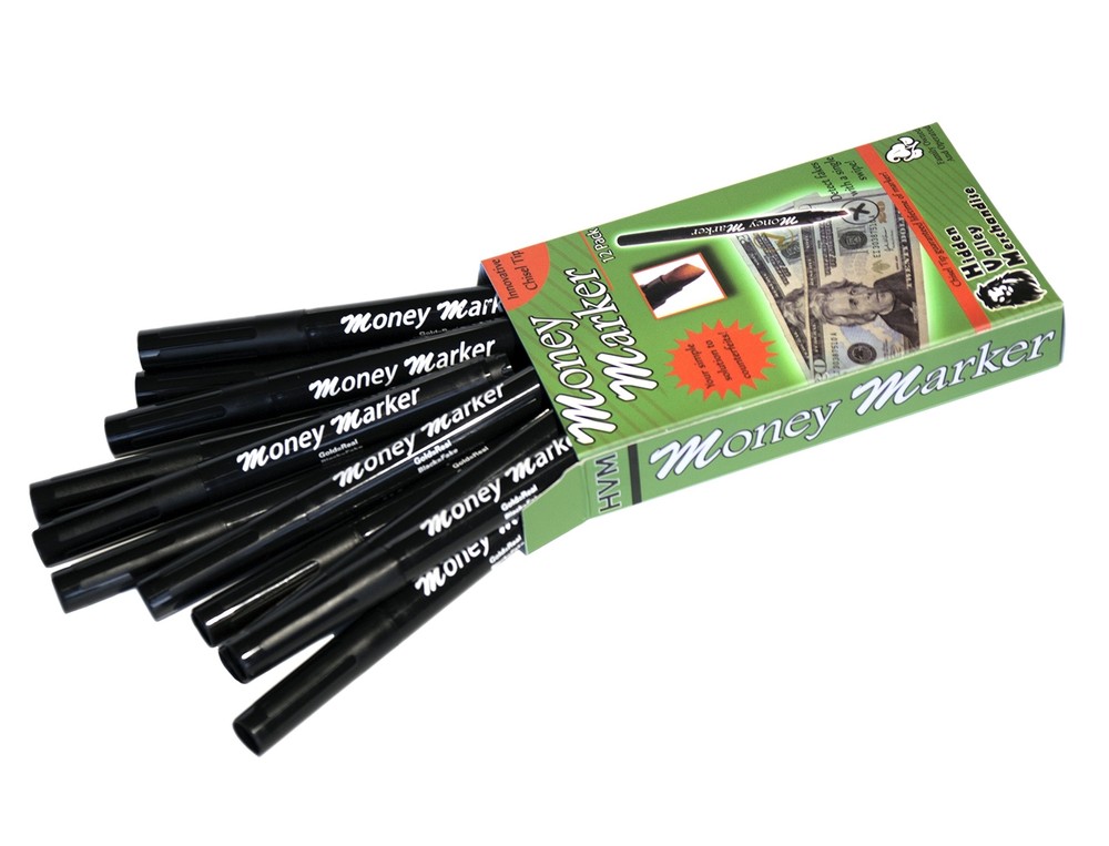 Counterfeit Detection Pens 12 Pack Upgraded Chisel Tip Universal Currency Use