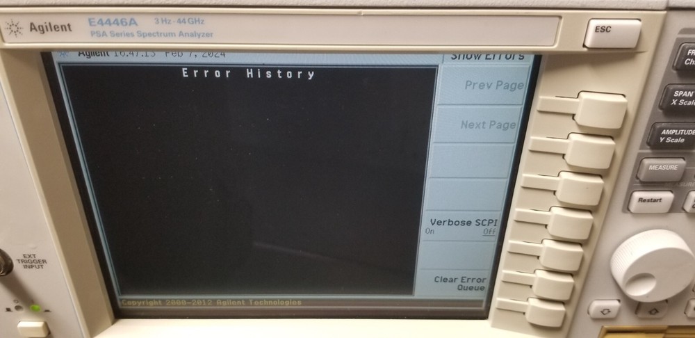 Spectrum Analyzer 44 GHz Agilent E4446A WORKS OK! Options, High Performance, USB