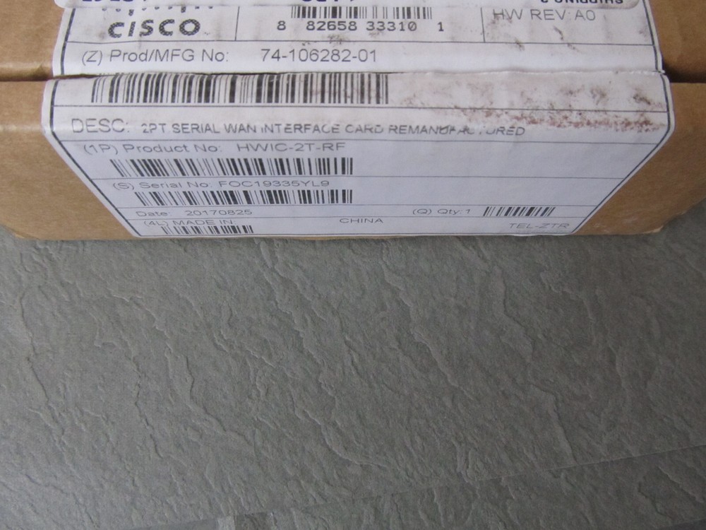 Cisco HWIC-2T-RF 2 Port Serial WAN Interface Card -Sealed, Open Box