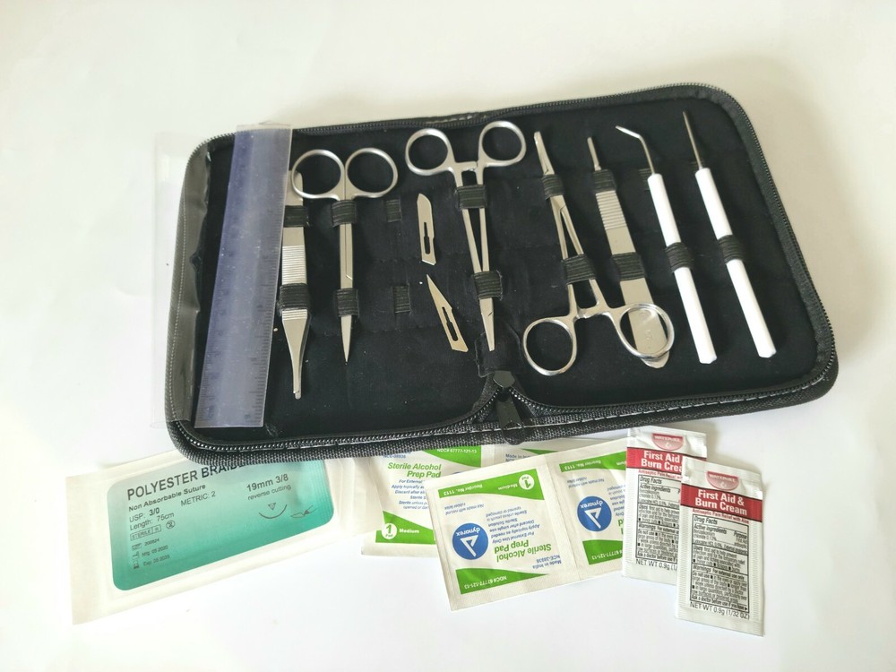 Basic Surgical Suture Kit, First Aid Set, Emergency Kit, Trauma Survival Pack