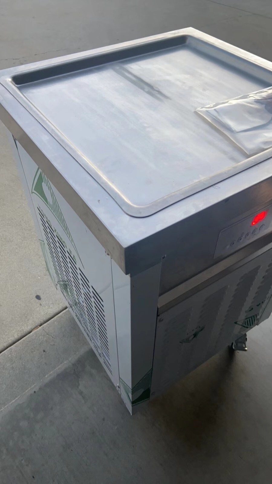 USA Kolice ETL Commercial Roll Ice Cream Machine,21"x21" Square Pan,Auto Defrost