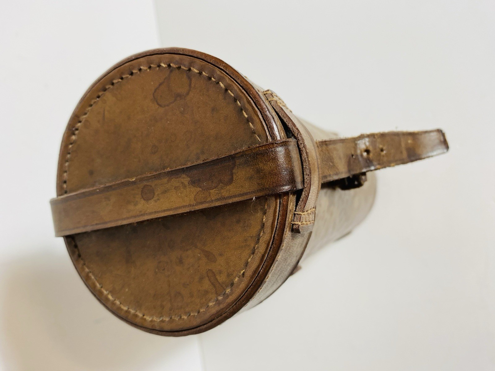 Antique leather scroll case / document tube W & J Milne Edinburgh