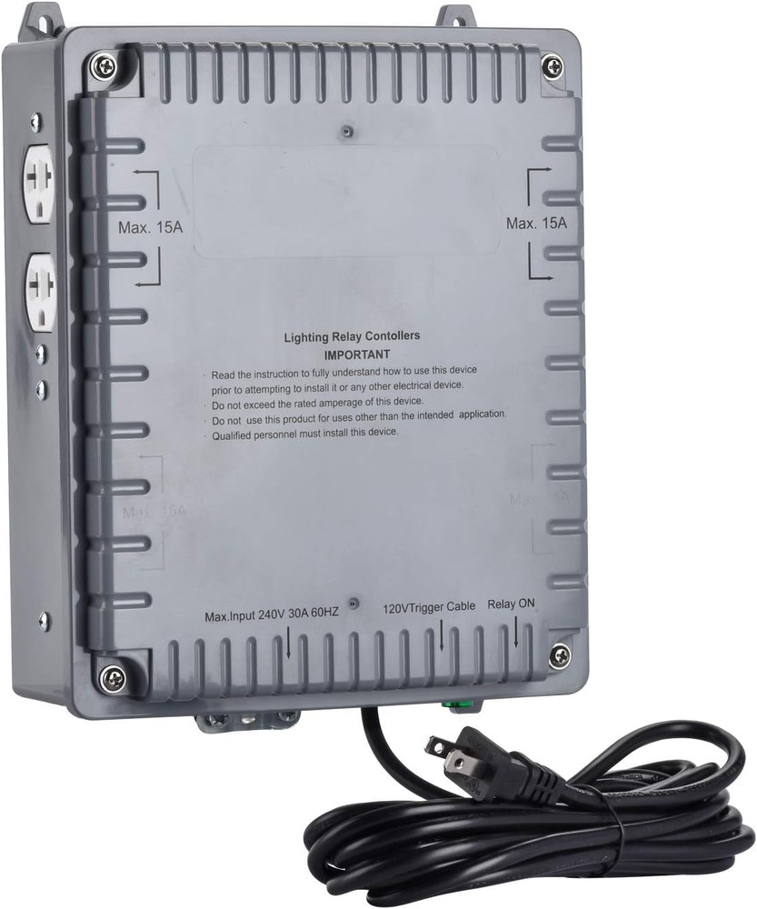 4-Light Controller with Trigger Cord, 4 Lighting Relay Controller, 120/240 Volt,