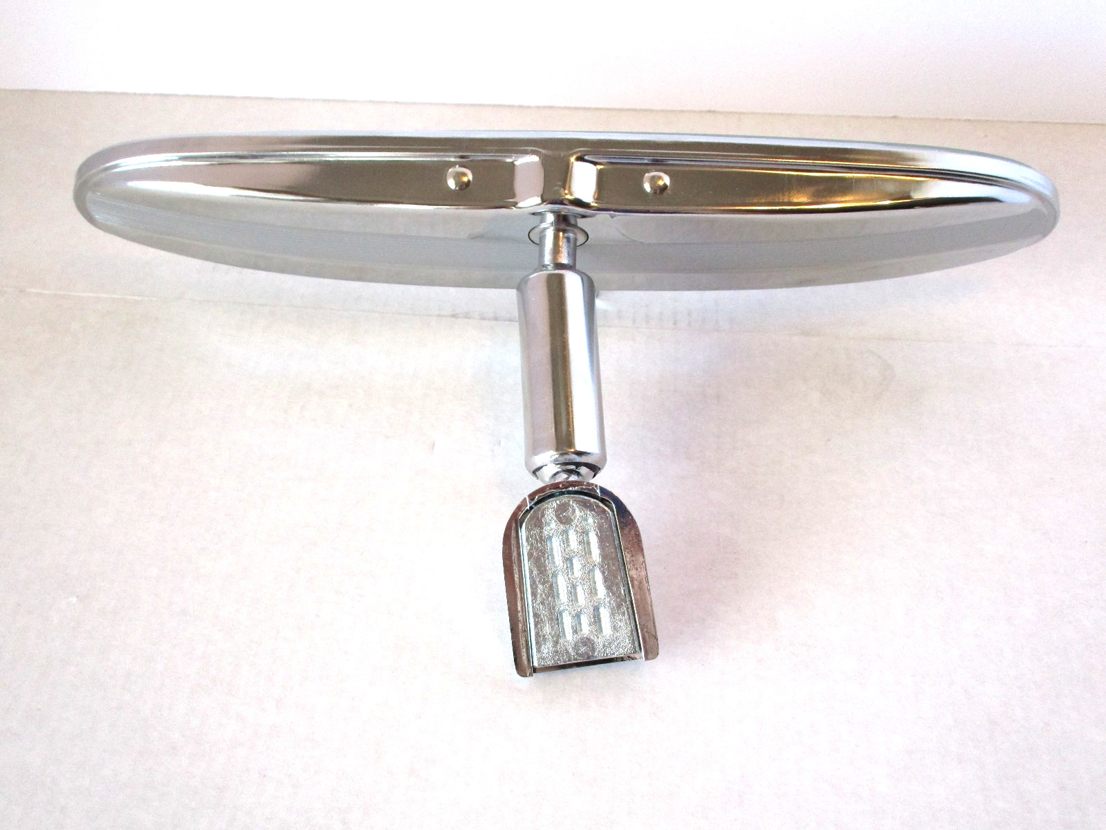 CHROME REAR VIEW MIRROR DAY NIGHT UNIVERSAL WINDSHIELD MOUNT HOT ROD CAR #6065X