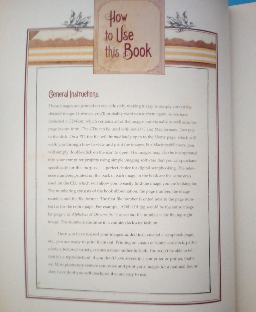 "Alphabets & Ornaments" Paperback Craft Scrapbook Ideas Artwork