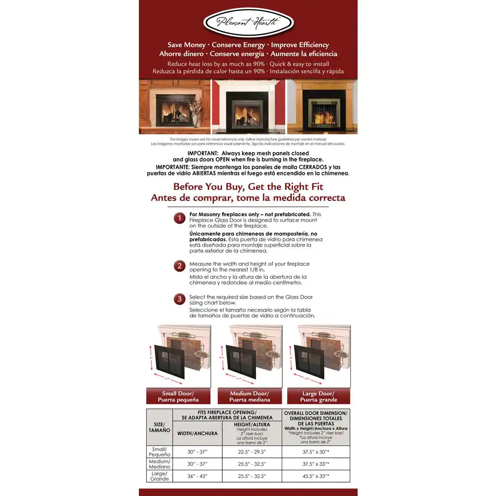 Fireplace Screen And Glass Doors Small Mesh Panel Heat Resistant Insulation